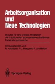 Cover von Arbeitsorganisation und Neue Technologien