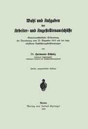 Cover von Wahl und Aufgaben der Arbeiter- und Angestelltenausschüsse