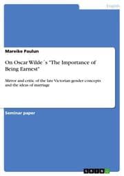 Cover von On Oscar Wilde's 'The Importance of Being Earnest'