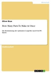 Cover von How Many Parts To Make At Once