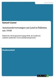 Cover von Auseinandersetzungen um Land in Palästina um 1948