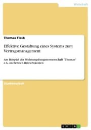 Cover von Effektive Gestaltung eines Systems zum Vertragsmanagement