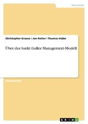 Cover von Über das Sankt Galler Management-Modell