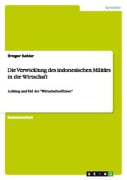 Cover von Die Verwicklung des indonesischen Militärs in die Wirtschaft