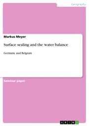 Cover von Surface sealing and the water balance