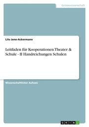 Cover von Leitfaden für Kooperationen Theater & Schule