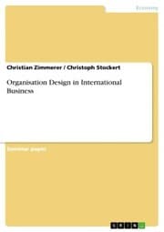 Cover von Organisation Design in International Business