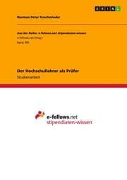 Cover von Der Hochschullehrer als Prüfer