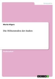 Cover von Die Höhenstufen der Anden