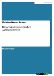 Cover von Die Arbeit der gracchischen Agrarkommission