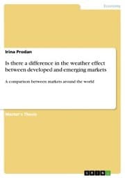 Cover von Is there a difference in the weather effect between developed and emerging markets