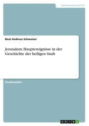 Cover von Jerusalem: Hauptereignisse in der Geschichte der heiligen Stadt