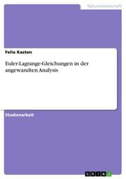 Cover von Euler-Lagrange-Gleichungen in der angewandten Analysis