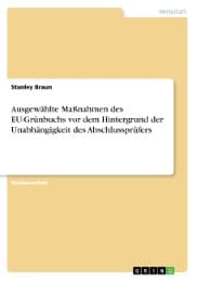 Cover von Ausgewählte Maßnahmen des EU-Grünbuchs vor dem Hintergrund der Unabhängigkeit des Abschlussprüfers