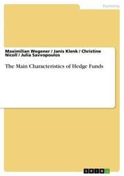 Cover von The Main Characteristics of Hedge Funds