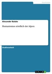 Cover von Humanismus nördlich der Alpen