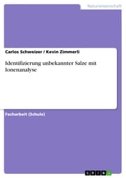 Cover von Identifizierung unbekannter Salze mit Ionenanalyse
