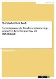 Cover von Mehrdimensionale Kundensegmentierung und deren Beziehungsgefüge im B2C-Bereich