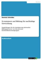 Cover von Ecotainment und Bildung für nachhaltige Entwicklung