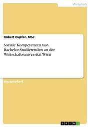 Cover von Soziale Kompetenzen von Bachelor-Studierenden an der Wirtschaftsuniversität Wien