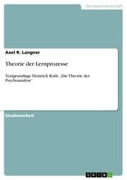 Cover von Theorie der Lernprozesse