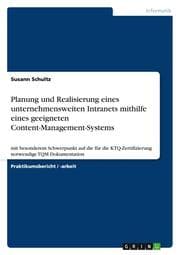 Cover von Planung und Realisierung eines unternehmensweiten Intranets mithilfe eines geeigneten Content-Management-Systems