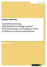 Cover von Kapitalflussrechnung, Eigenkapitalverwendung, Segment Berichterstattung, und Earnigs per Share im Rahmen des Konzernabschlusses