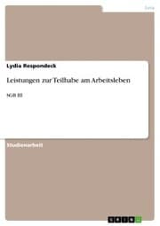 Cover von Leistungen zur Teilhabe am Arbeitsleben