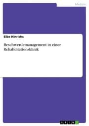 Cover von Beschwerdemanagement in einer Rehabilitationsklinik