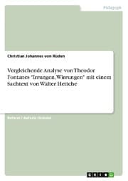 Cover von Vergleichende Analyse von Theodor Fontanes 'Irrungen, Wirrungen' mit einem Sachtext von Walter Hettche