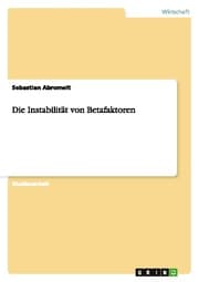 Cover von Die Instabilität von Betafaktoren