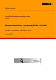 Cover von Pflanzenschutzmittel: Verordnung (EG) Nr. 1107/2009