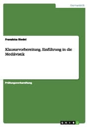 Cover von Klausurvorbereitung.Einführung in die Mediävistik