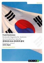 Cover von Kontrastiv-linguistische Analysen der koreanischen Sprache