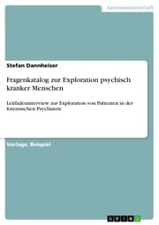 Cover von Fragenkatalog zur Exploration psychisch kranker Menschen