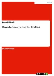 Cover von Herrschaftsanalyse von Ibn Khaldun