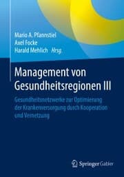Cover von Management von Gesundheitsregionen III