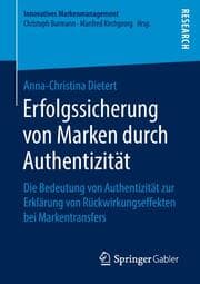 Cover von Erfolgssicherung von Marken durch Authentizität