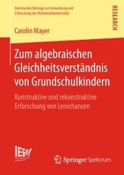 Cover von Zum algebraischen Gleichheitsverständnis von Grundschulkindern