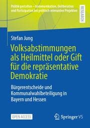 Cover von Volksabstimmungen als Heilmittel oder Gift für die repräsentative Demokratie