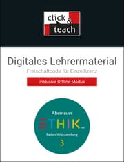 Cover von Abenteuer Ethik BW click & teach 3 Box - neu