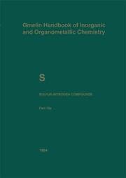 Cover von S Sulfur-Nitrogen Compounds