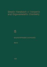 Cover von S Sulfur-Nitrogen Compounds