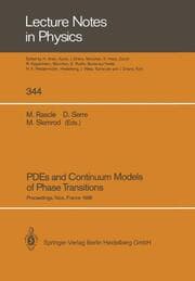 Cover von PDEs and Continuum Models of Phase Transitions