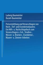 Cover von Preisermittlung und Veranschlagen von Hoch-, Tief- und Eisenbetonbauten