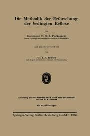 Cover von Die Methodik der Erforschung der bedingten Reflexe