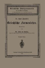 Cover von Dr. Carl Frankes Griechische Formenlehre