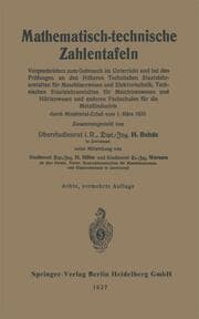 Cover von Mathematisch-technische Zahlentafeln