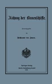 Cover von Aichung der Binnenschiffe