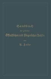 Cover von Handbuch des geltenden Öffentlichen und Bürgerlichen Rechts
